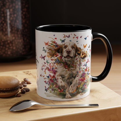 Clumber Spaniel #2 Personalized Accent Mugs, 11oz
