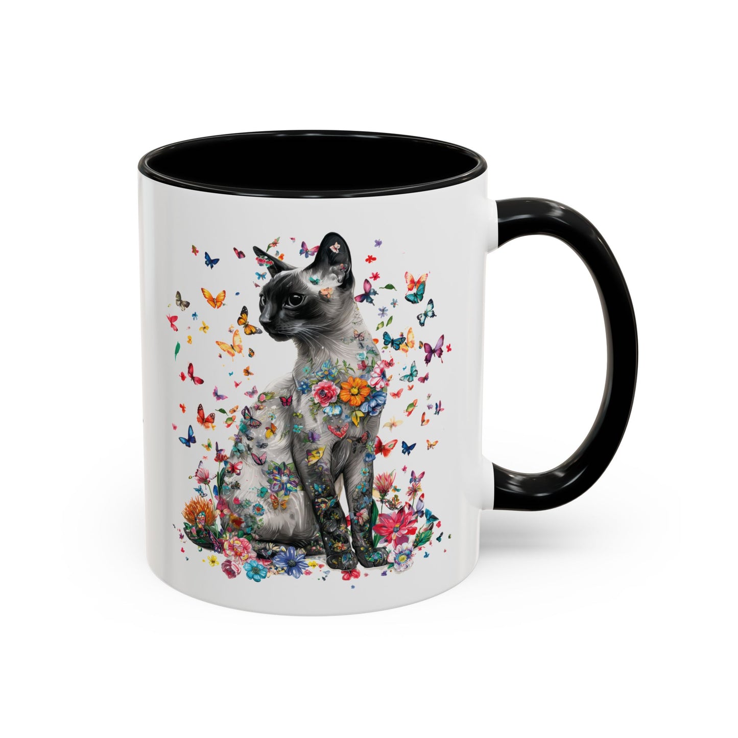 Siamese Cat Personalized Accent Mugs, 11oz