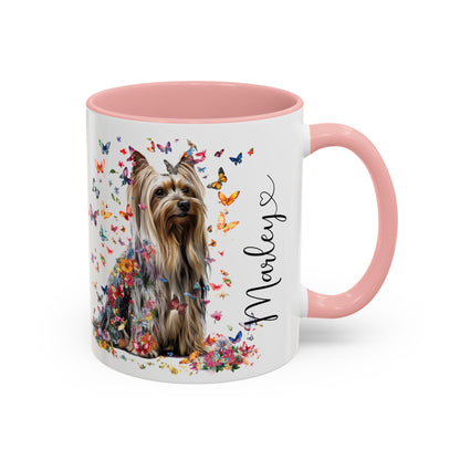 Silky Terrier #2 Personalized Accent Mugs, 11oz