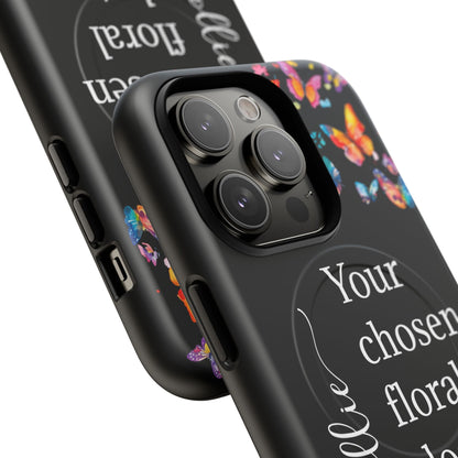Magnetic Tough iPhone Case, Personalized from ANY OF OUR DESIGNS, Black case.