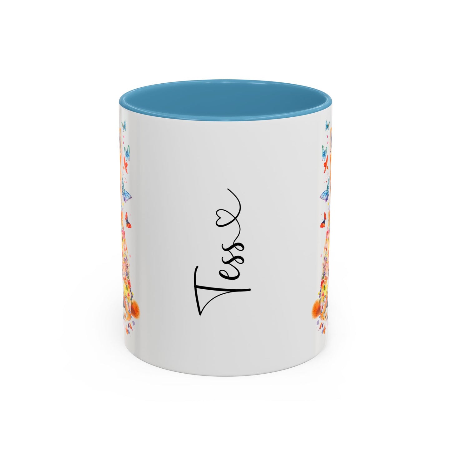 Shiba Inu Personalized Colorful Accent Mugs, 11oz