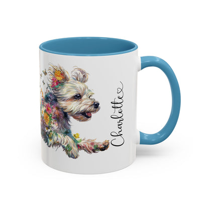 Yorkipoo #1 Personalized Accent Mugs, 11oz
