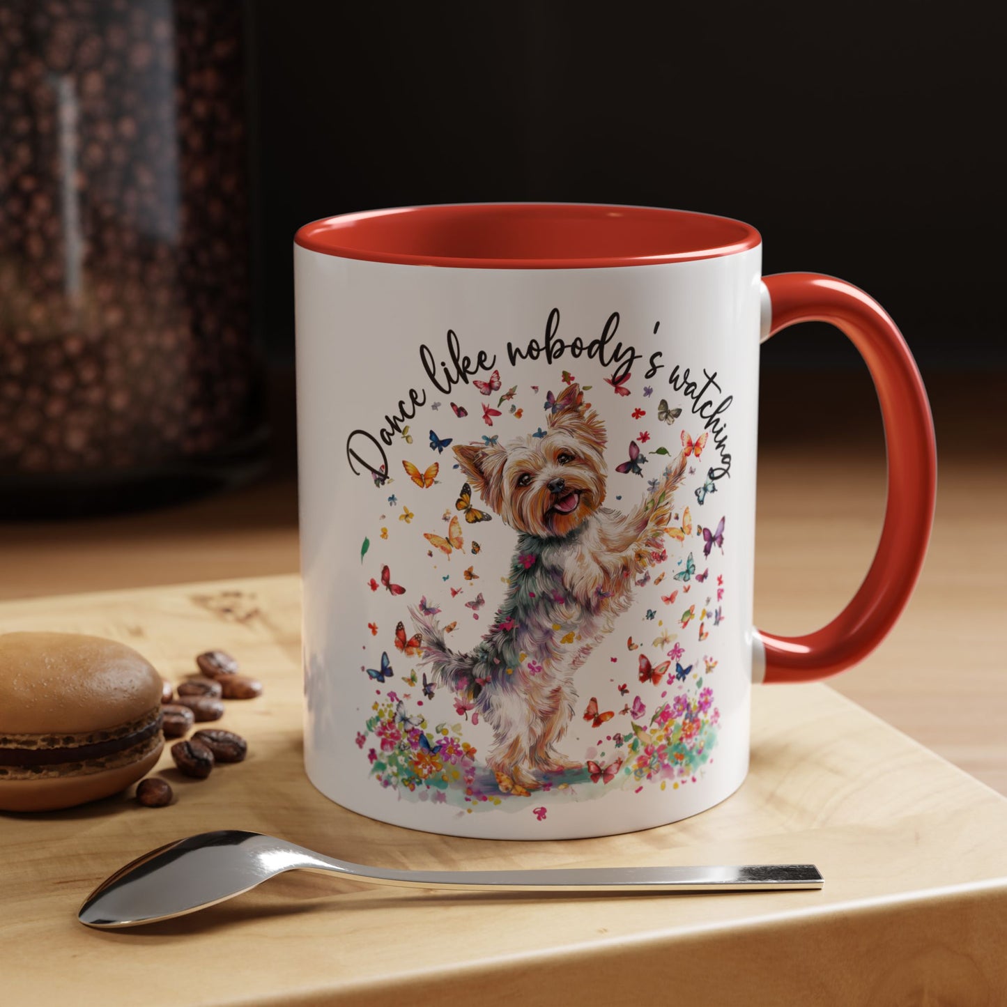 Yorkshire Terrier, Dance like nobody's watching 11oz  Accent Mugs