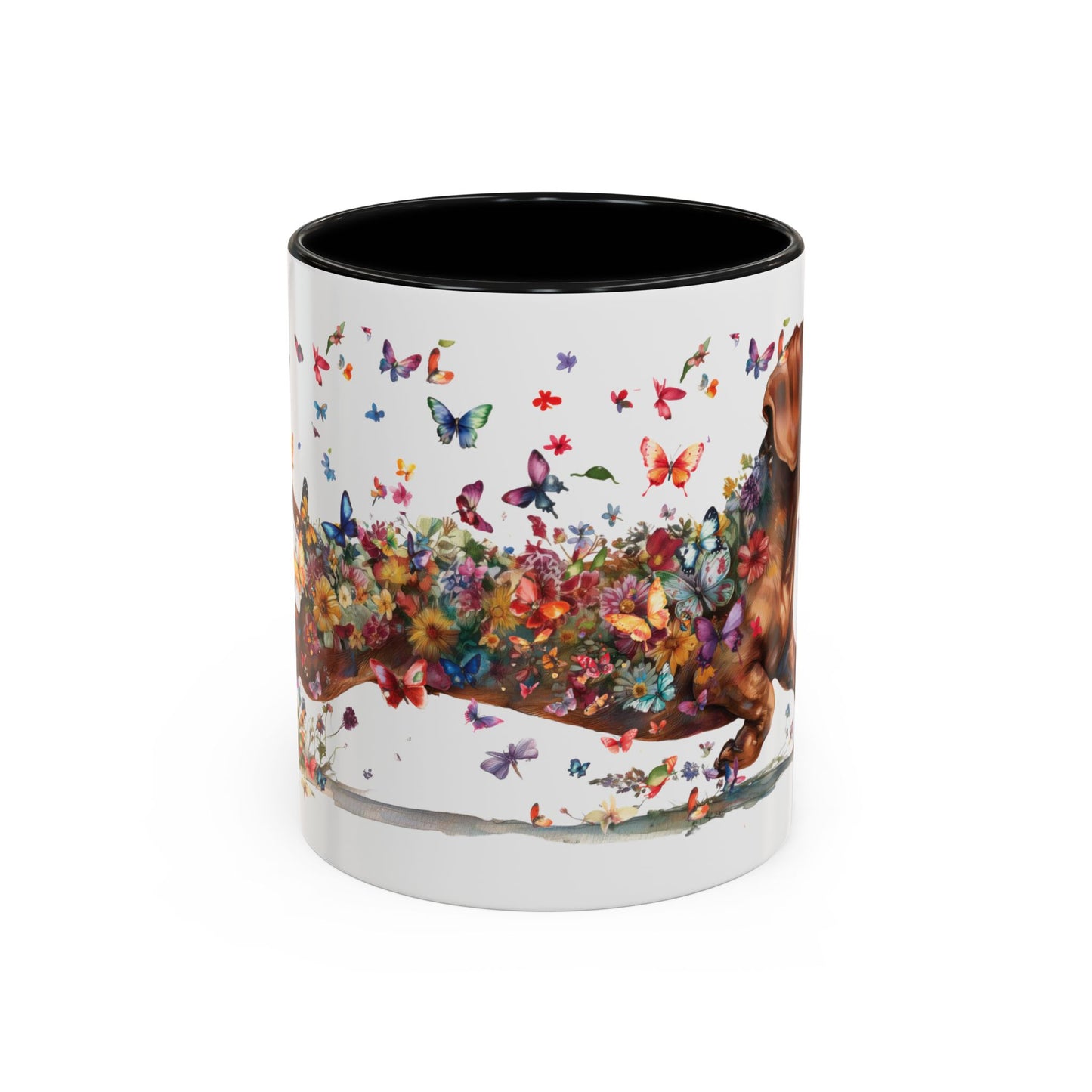 Dachshund #4 Personalized Accent Mugs, 11oz