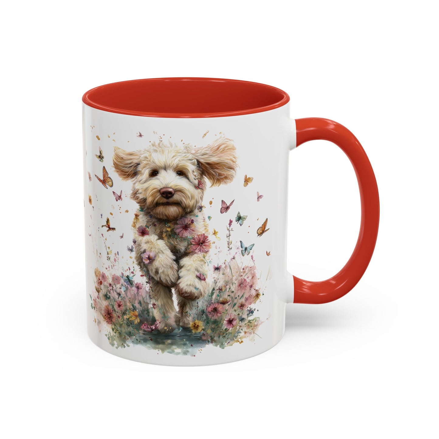 Labradoodle #6 Personalized Accent Mugs, 11oz