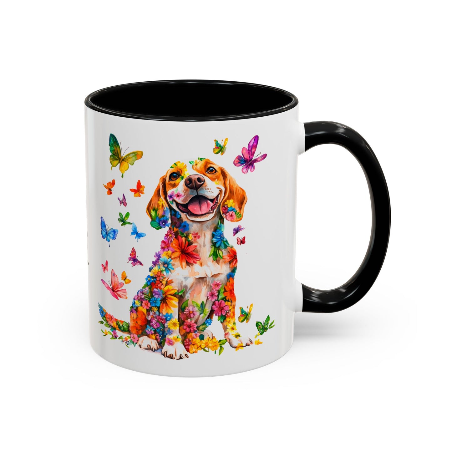 Beagle Personalized Colorful Accent Mugs, 11oz