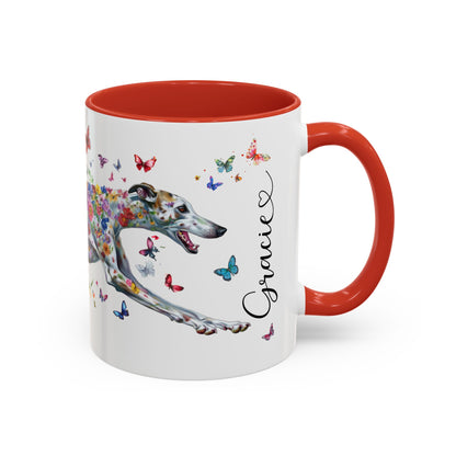 Greyhound #5 Personalized Accent Mugs, 11oz