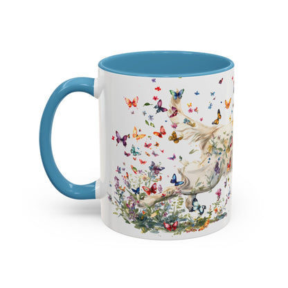 Cream Golden Retriever Personalized Accent Mugs, 11oz