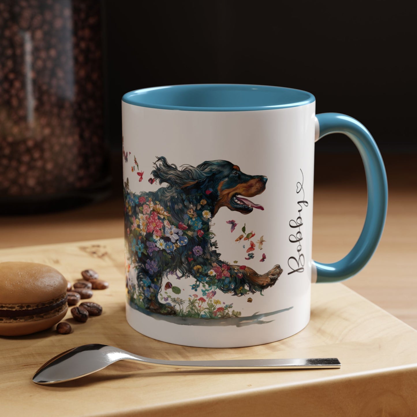 Gordon Setter Personalized Accent Mugs, 11oz