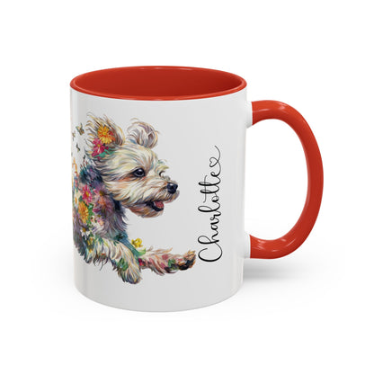 Yorkipoo #1 Personalized Accent Mugs, 11oz
