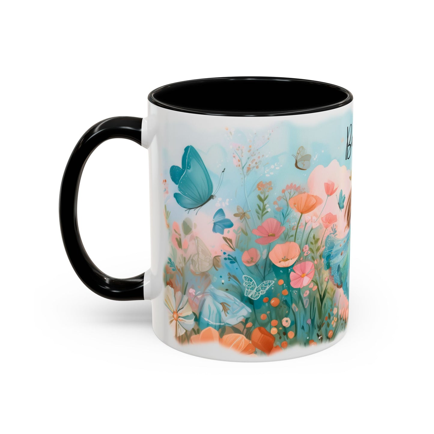 Blue Fairy Personalized Accent Mugs, 11oz