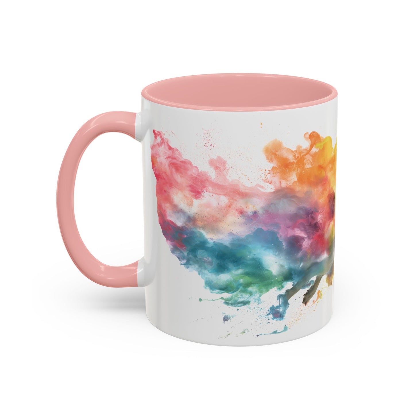 Chihuahua #3 Paint Colourful Personalised Accent Mugs, 11oz