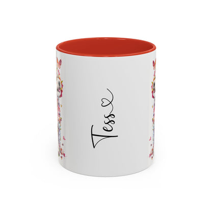 Bichon Frise Personalized Colorful Accent Mugs, 11oz