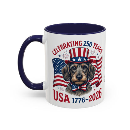 Dachshund #2 - 250th Celebration Personalised  Accent Mugs, 11oz & 15oz