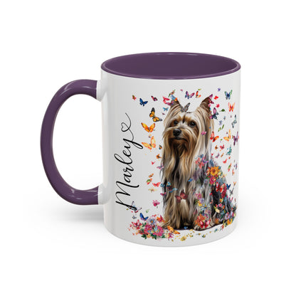 Silky Terrier #2 Personalized Accent Mugs, 11oz