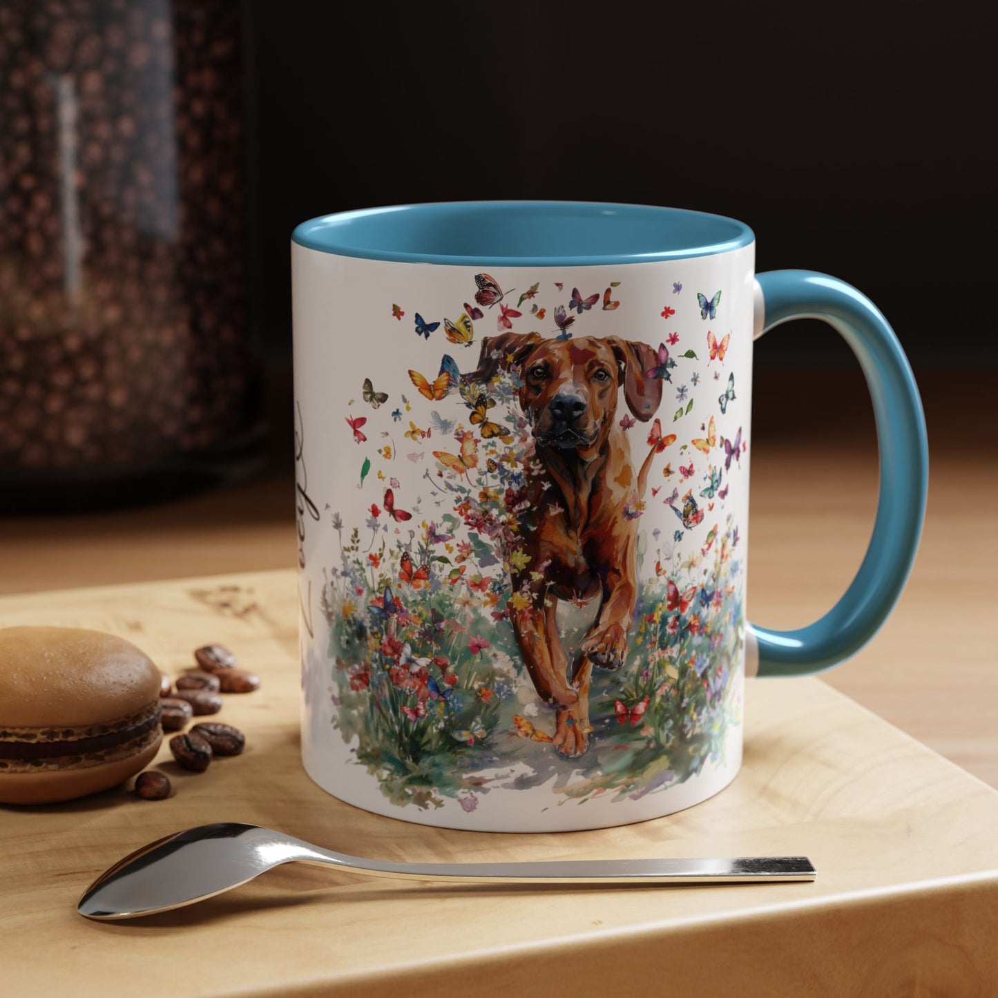Rhodesian Ridgeback #2 Personalized Accent Mugs, 11oz