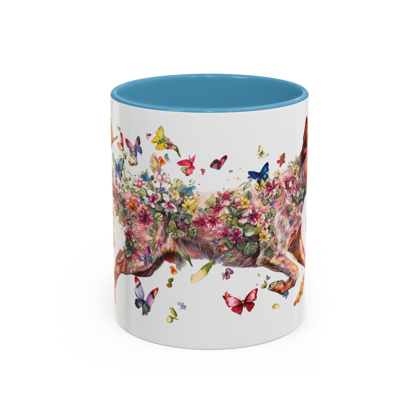 Red Heeler (Cattle dog) Personalized Accent Mugs, 11oz