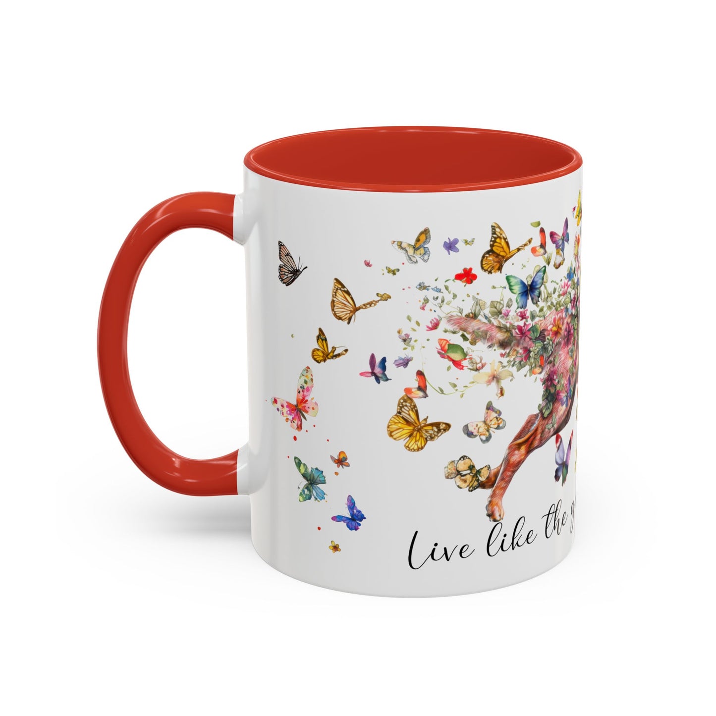 Red Heeler (Cattle dog)  Live like the gate Accent Mugs, 11oz
