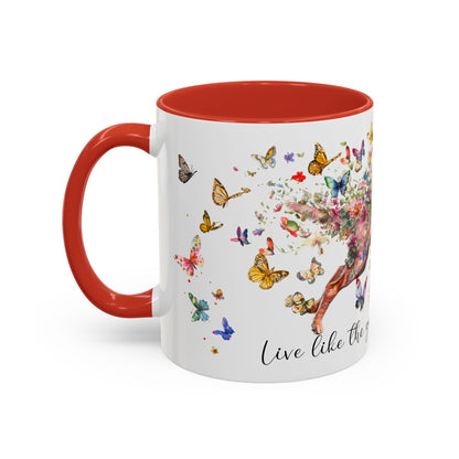 Red Heeler (Cattle dog)  Live like the gate Accent Mugs, 11oz