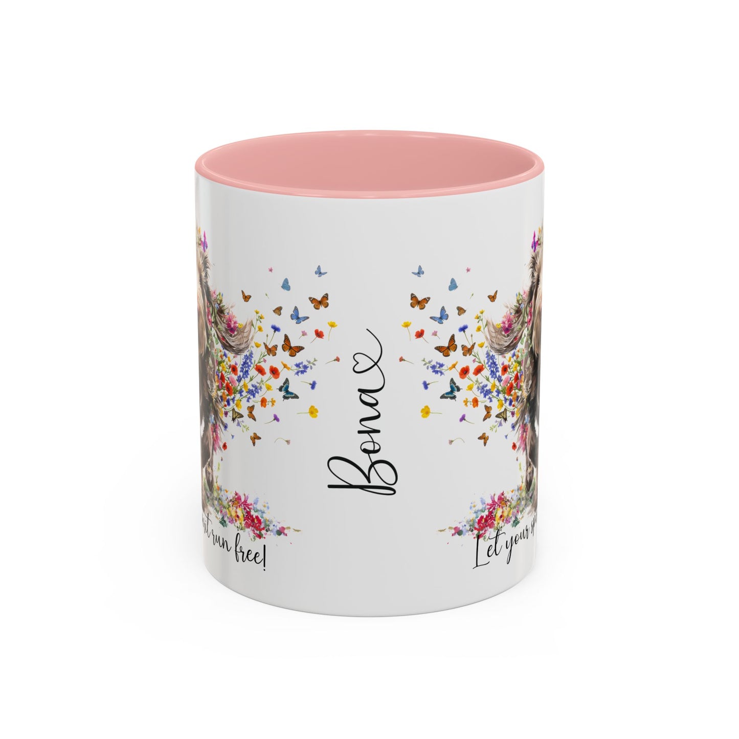 Spinone Italiano #2, Let your spirit run free, personalized colourful Mugs, 11oz