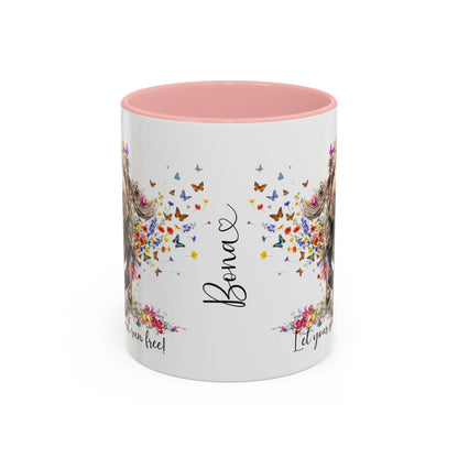 Spinone Italiano #2, Let your spirit run free, personalized colourful Mugs, 11oz