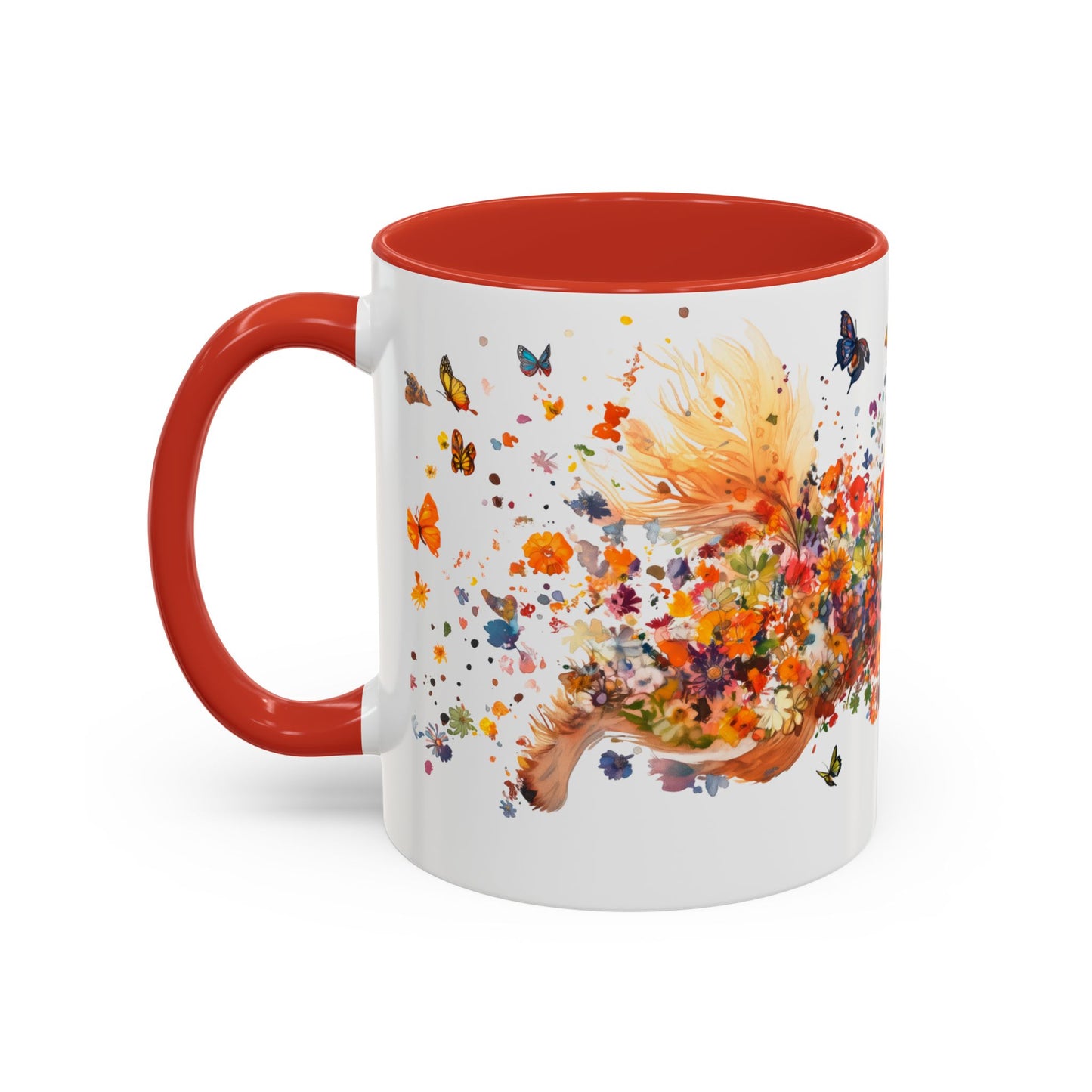 Pomeranian Personalized Colorful Accent Mugs, 11oz