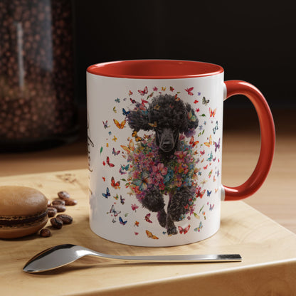 Poodle #5 Personalized Accent Mugs, 11oz