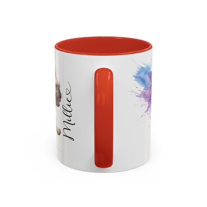 French Bulldog #1 Paint Colourful Personalised Accent Mugs, 11oz