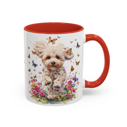 Maltipoo #5 Personalized Accent Mugs, 11oz
