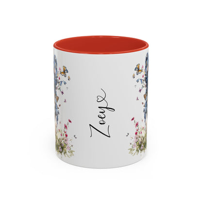 Border Collie #3 Personalized Accent Mugs, 11oz