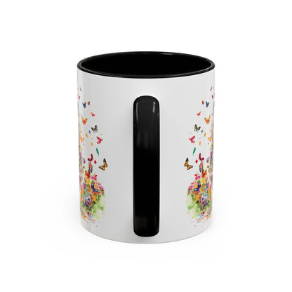 West Highland Terrier #2 Butterfly Personalized Accent Mugs, 11oz