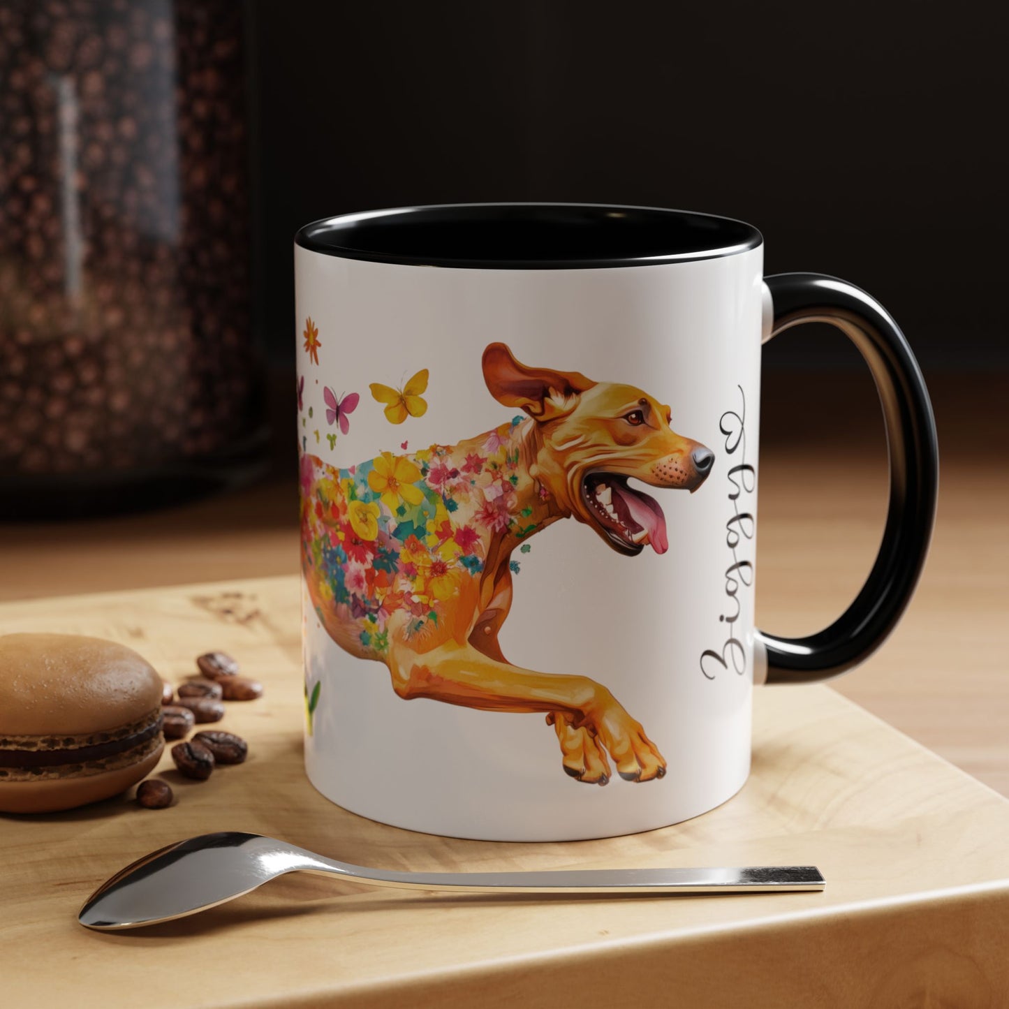 Rhodesian Ridgeback Personalized Accent Mugs, 11oz