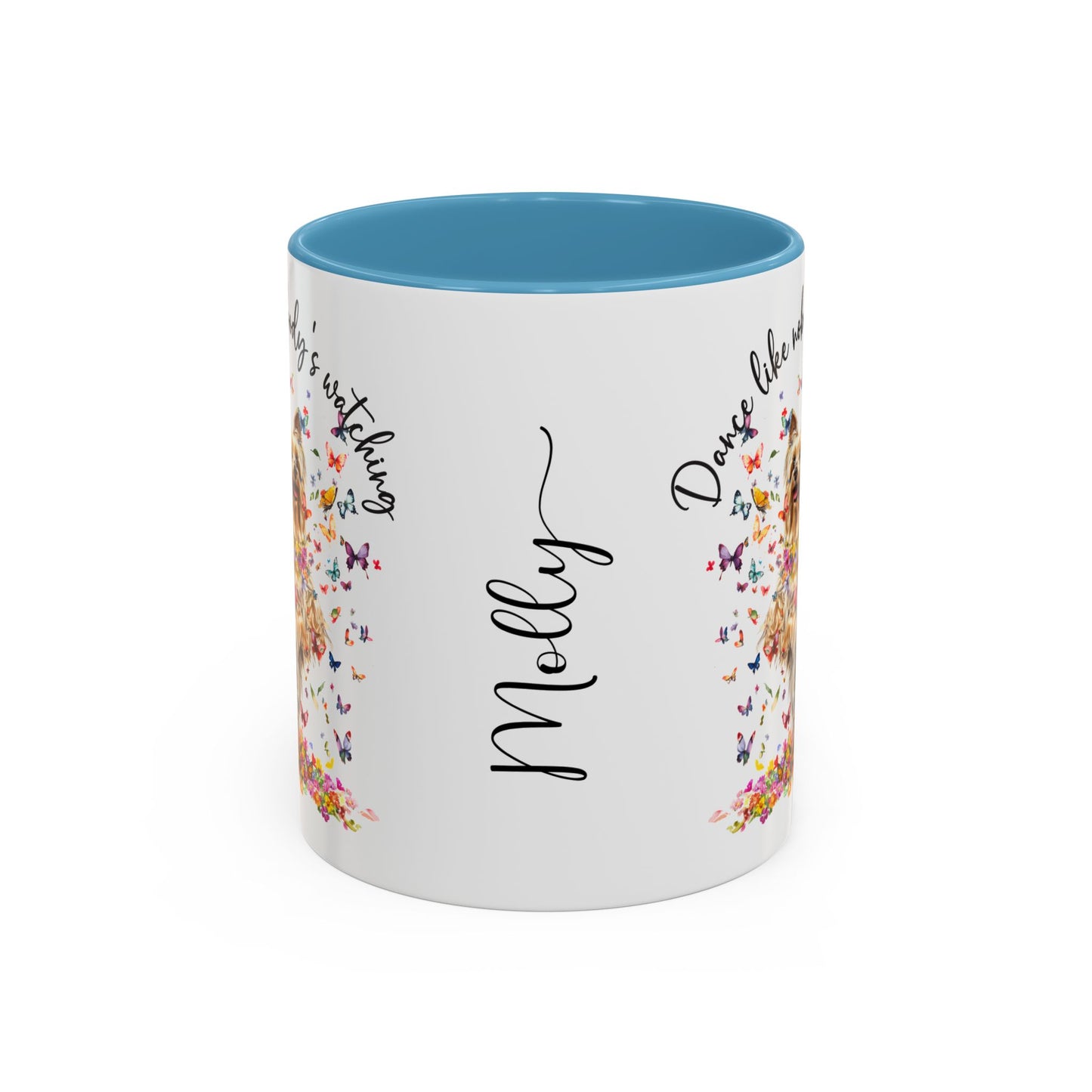 Silky Terrier "Dance like nobody's watching" personalized colourful Mugs, 11oz