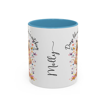 Silky Terrier "Dance like nobody's watching" personalized colourful Mugs, 11oz