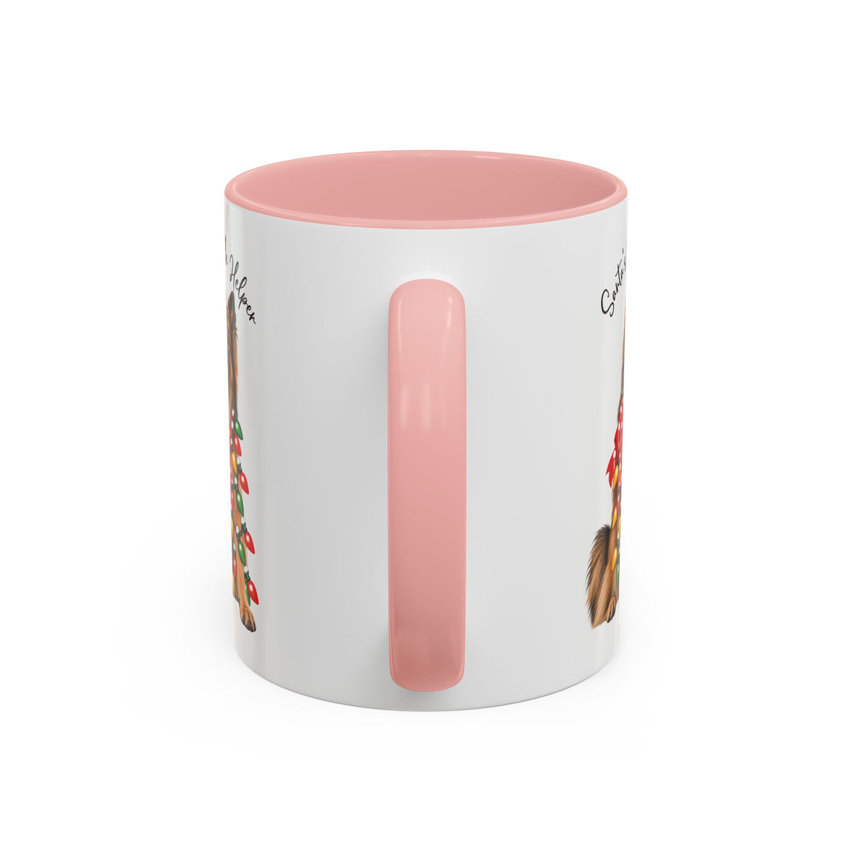 Belgian Tervuren, Santa's little helper, personalised accent colour 11oz mug