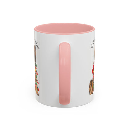 Belgian Tervuren, Santa's little helper, personalised accent colour 11oz mug