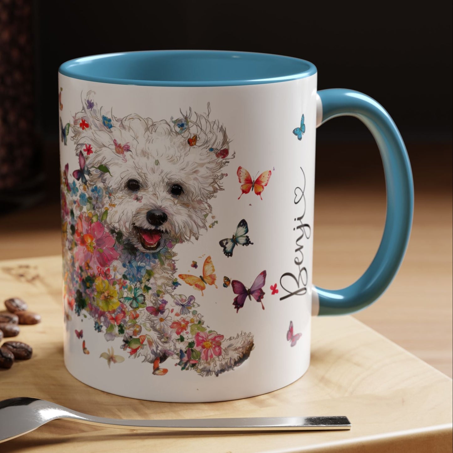 Bichon Frise #1 Personalized colourful Mugs, 11oz