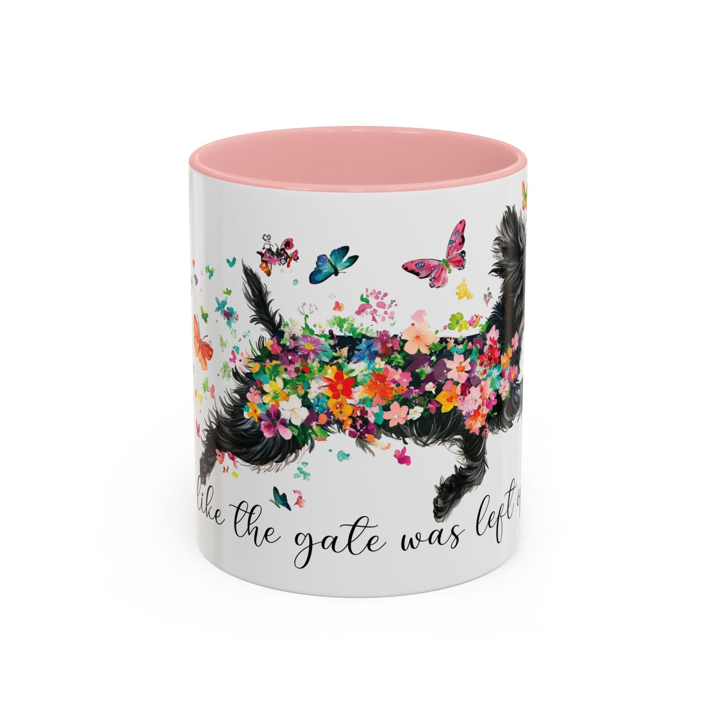Shih Tzu #2 “Live like the gate was left open" Accent Mugs, 11oz