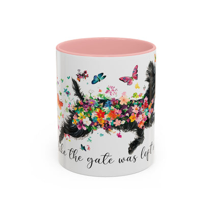 Shih Tzu #2 “Live like the gate was left open" Accent Mugs, 11oz