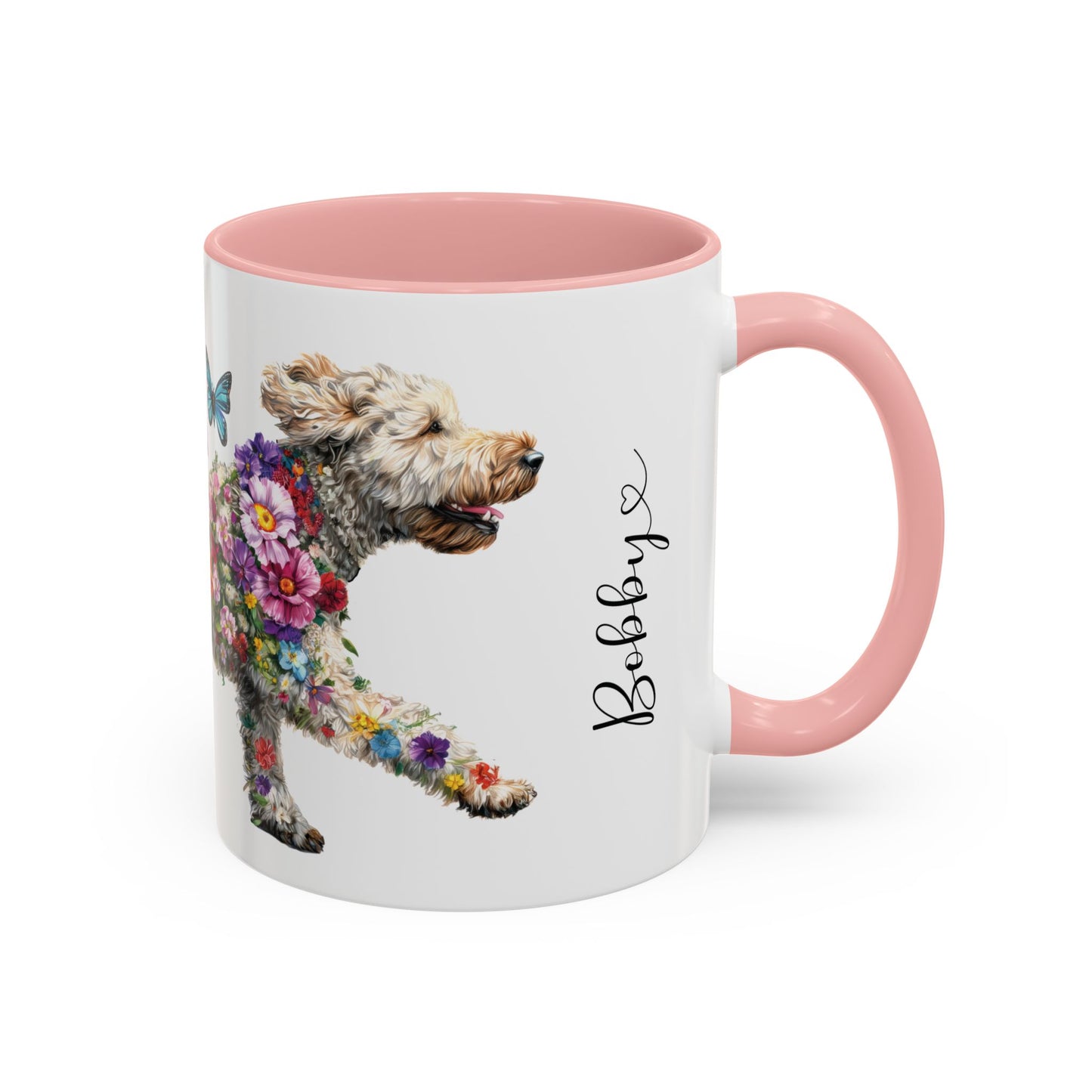 Labradoodle #3 Personalized Accent Mugs, 11oz