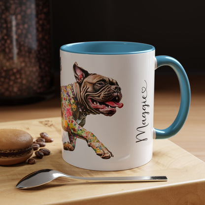 Bullmastiff #1 Personalized Colorful Accent Mugs, 11oz