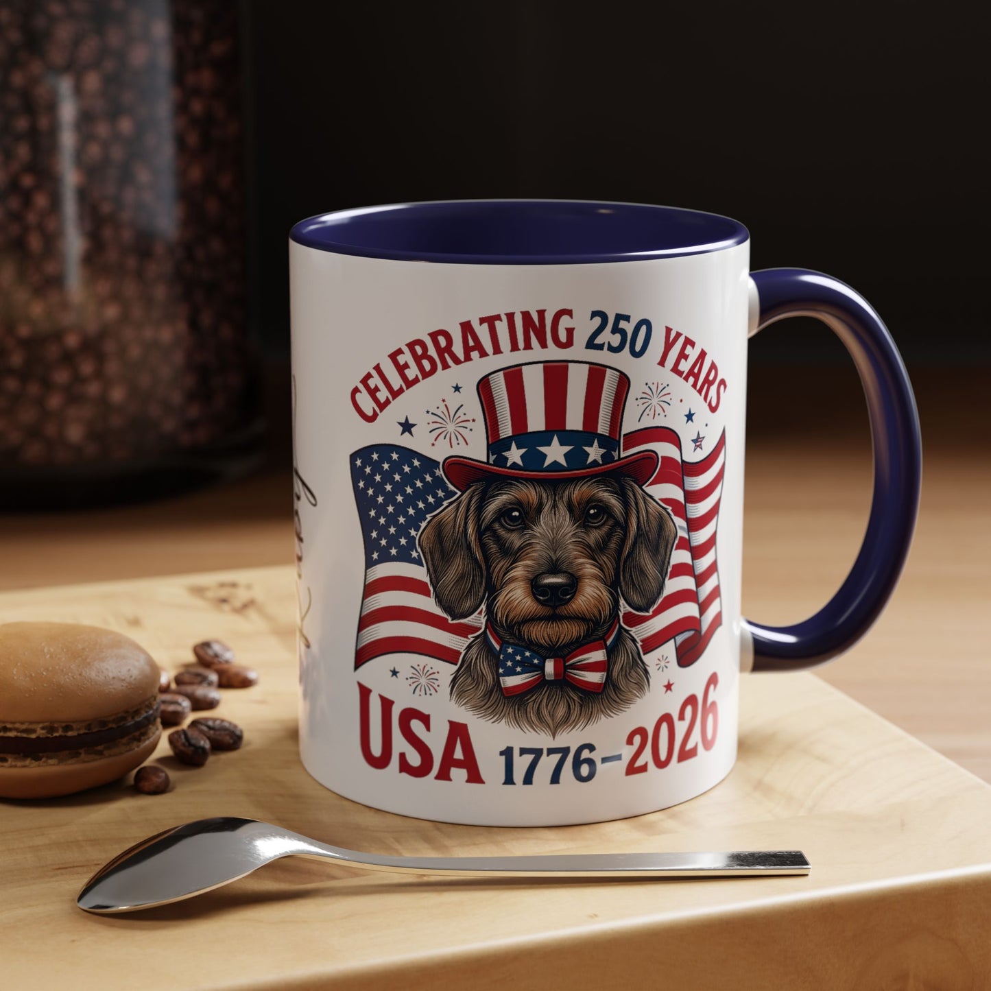 Dachshund #2 - 250th Celebration Personalised  Accent Mugs, 11oz & 15oz