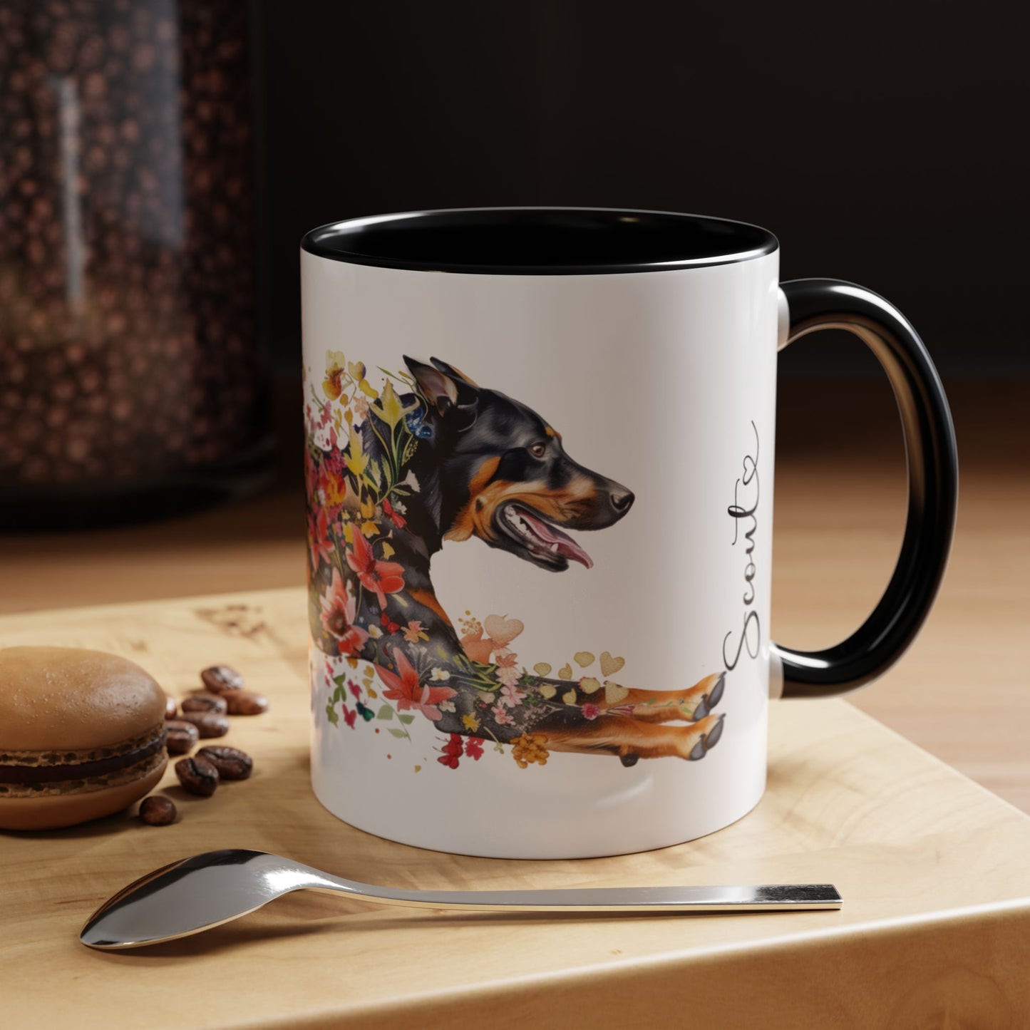 Beauceron Personalized Accent Mugs, 11oz
