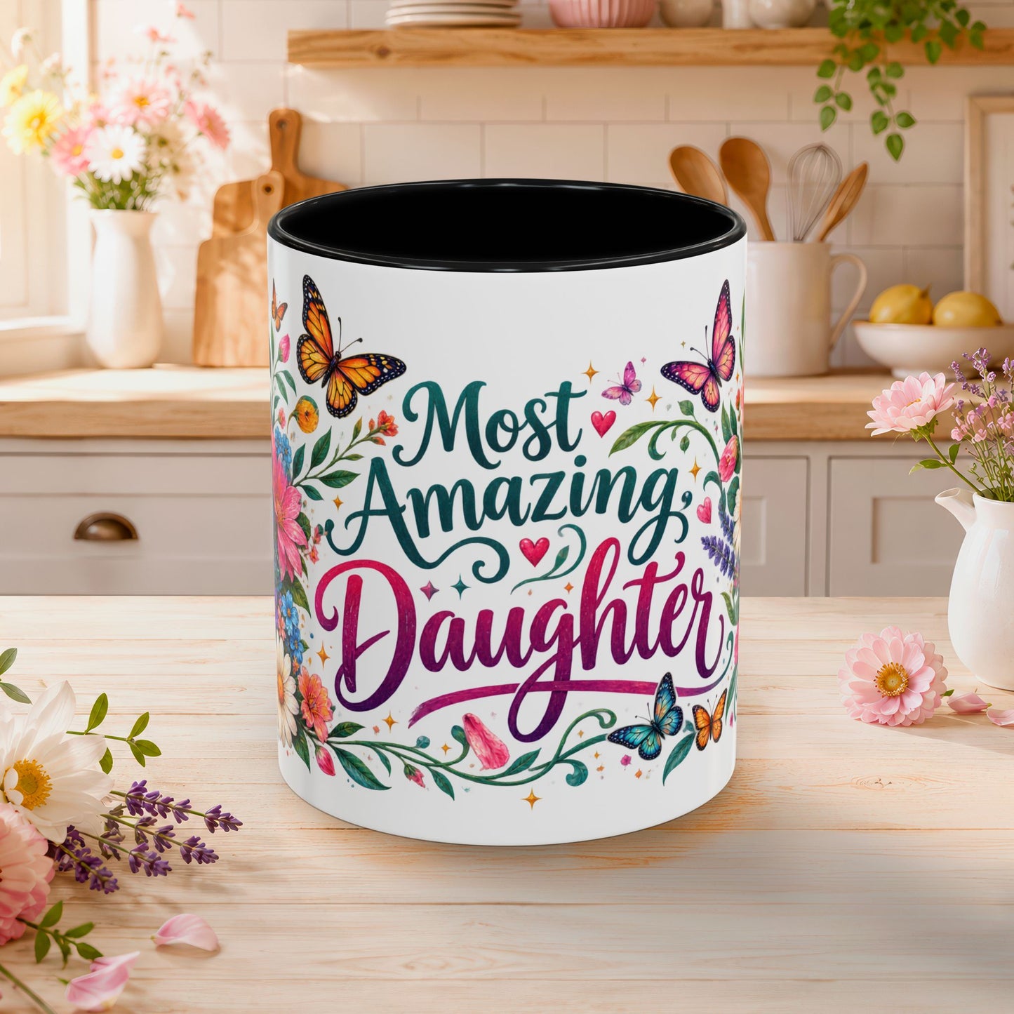 Most amazing daughter, 11oz  accent mug