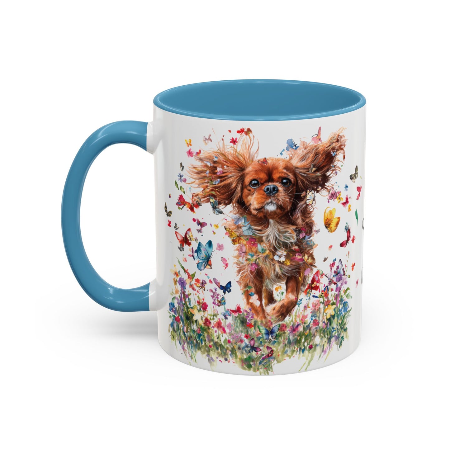 Ruby Cavalier King Charles Spaniel  Personalized Accent Mugs, 11oz