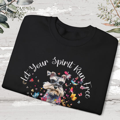 Schnauzer "Let your spirit run free" Personalised Sweatshirt