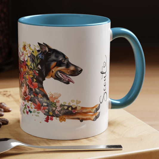 Beauceron Personalized Accent Mugs, 11oz