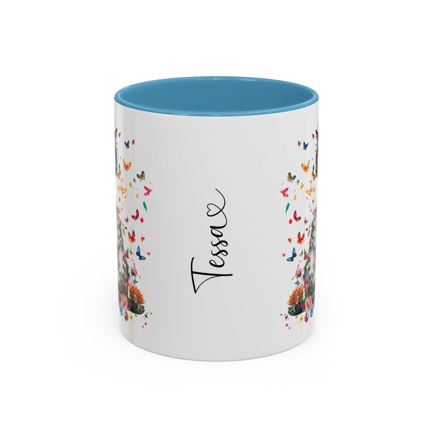 Siamese Cat Personalized Accent Mugs, 11oz