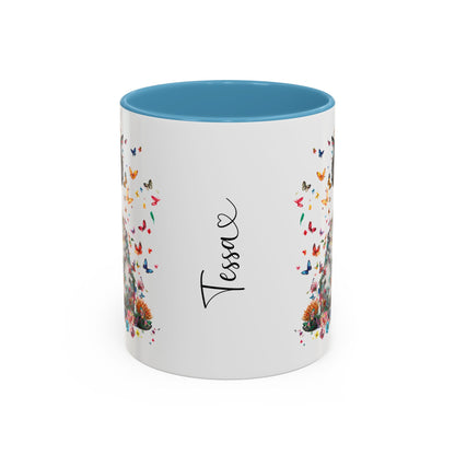 Siamese Cat Personalized Accent Mugs, 11oz