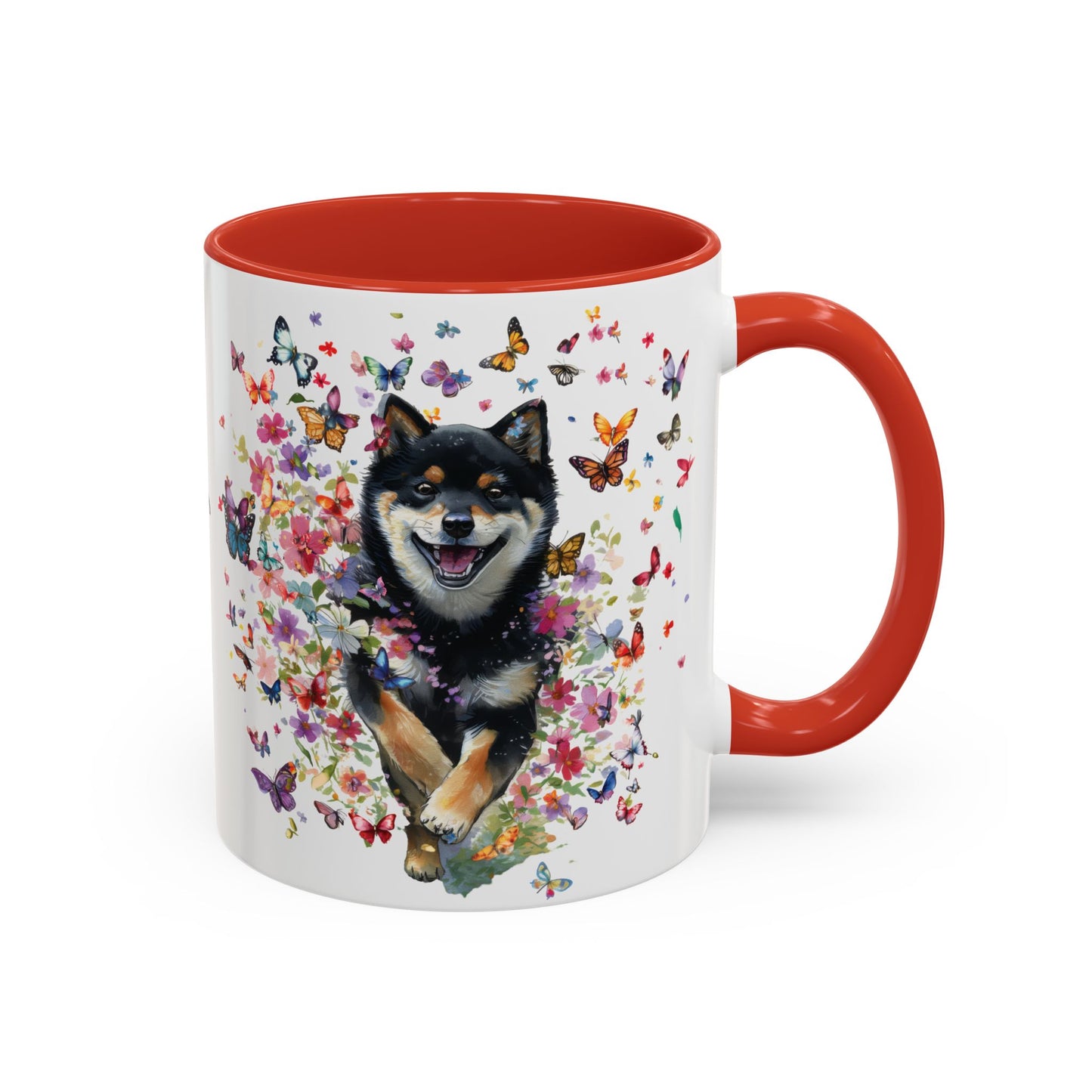 Shiba Inu #3 Personalized Accent Mugs, 11oz